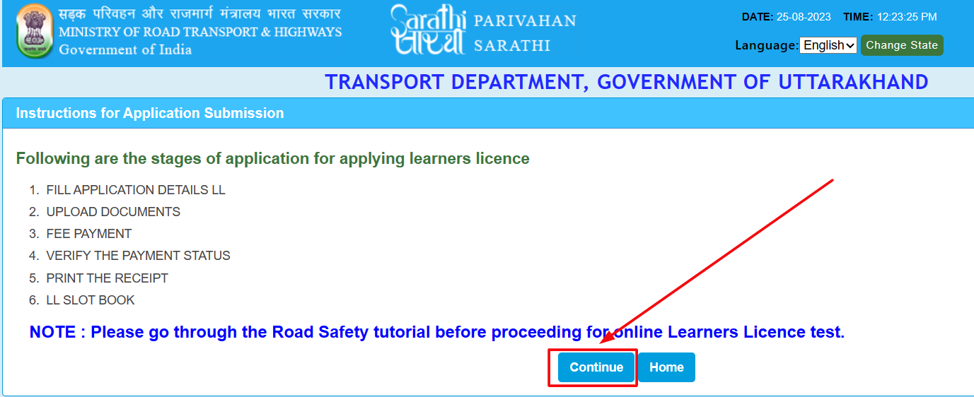 How to apply for learner license
