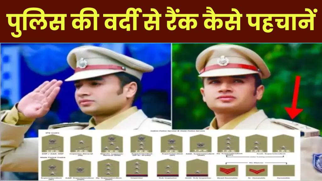 पुलिस रैंक लिस्ट, पुलिस की वर्दी और रैंक कैसे पहचानें (Indian Police Rank List)